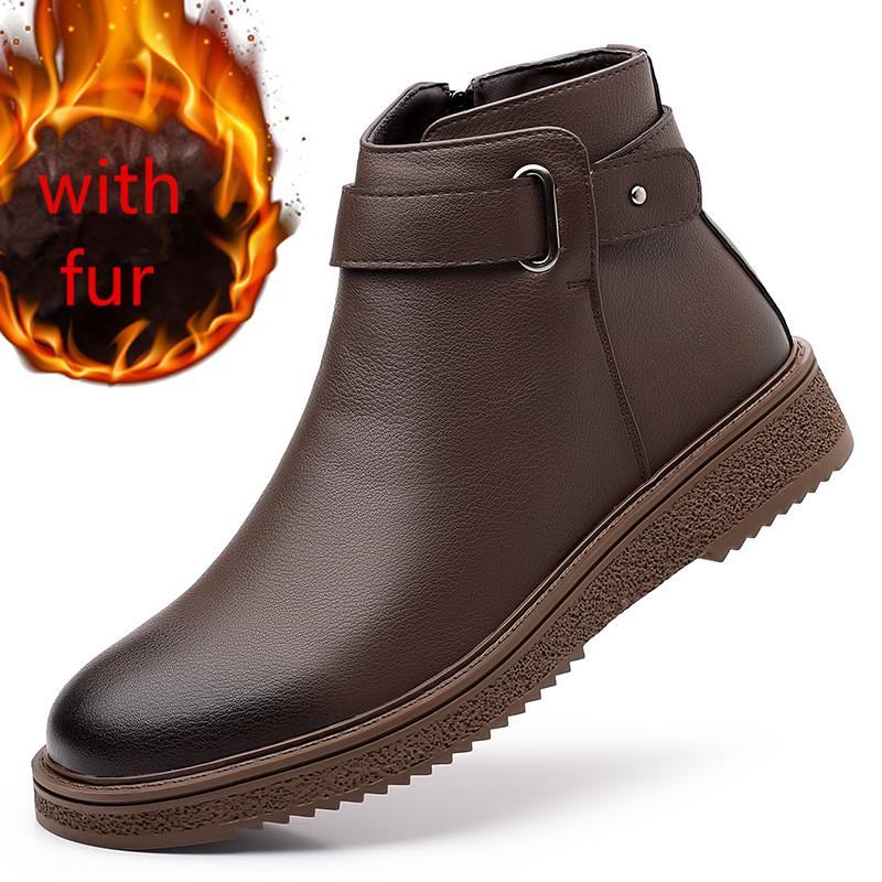 

Модные деловые кожаные ботинки для мужчин, на высоких каблуках, с острыми носами, мягкие, теплые, мужские ботинки «Челси», модная повседневная обувь из хлопка для мужчин 43