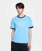 Emelbi Letter Graphic Regular Fit Ringer T-Shirt La (Ptn.Skyblue)