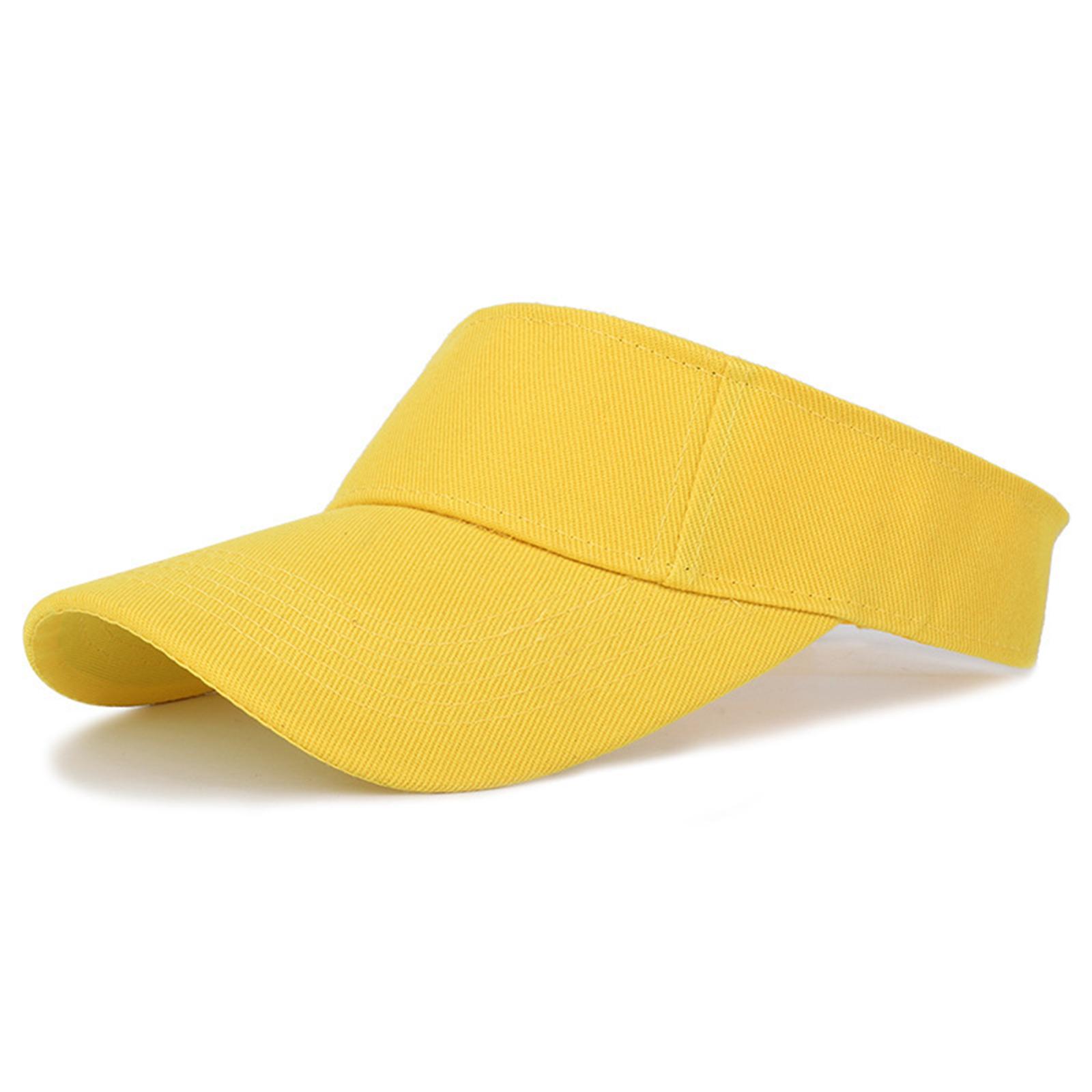 Outdoor Sports Sun Visor Cap Open Top Breathable Adjustable Baseball Style Sunshade Hat for Tennis Golf Running One Size жёлтый