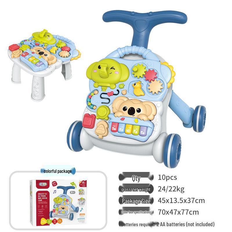 Interactive Baby Walker Toy with Music, Anti-Rollover, for Ages 6-18 Months