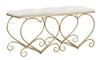 Bench Heart Cream 105X37.5X51.5 Cm