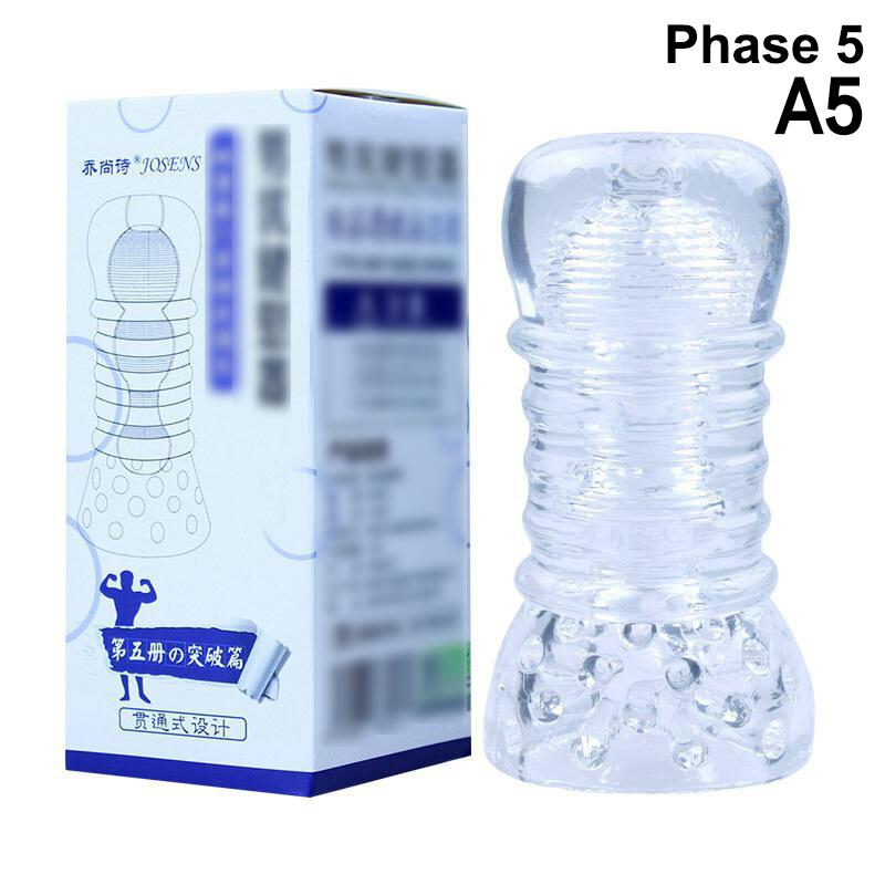 1Pc Silicone Transparent Penis Trainer for Men Vagina Masturbation Endurance Exercise Stretcher Adult Sex Toy for Male