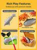 Kids Kitchen Toy Set Simulated Lobster Crab Fish Chicken Fun Cutting Food Big Size DIY Assembly Model for Kids Early Education