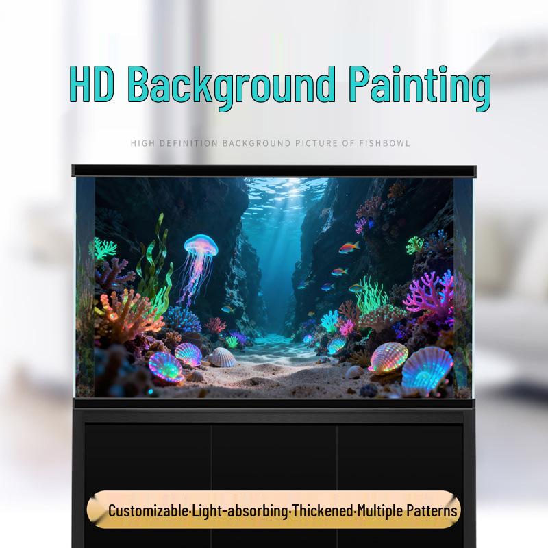 HD Elektrostatischer Aquarium Hintergrund: Kalligraphie & Malerei