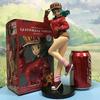 Anime Motorcycle Bulma Green And Red Coat Handmade Ornament Sculpture 26Cm