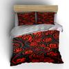 Red Swirling Cloud Patterns. Bedding Sets Duvet Cover Sets Duvet Covers Pillowcases(1*Duvet Cover 2*Pillowcases Without Duvet Insert)