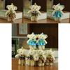 Adorable Wedding Dress Teddy Bear Plush Toy Soft Short Plush Stuffed Animal