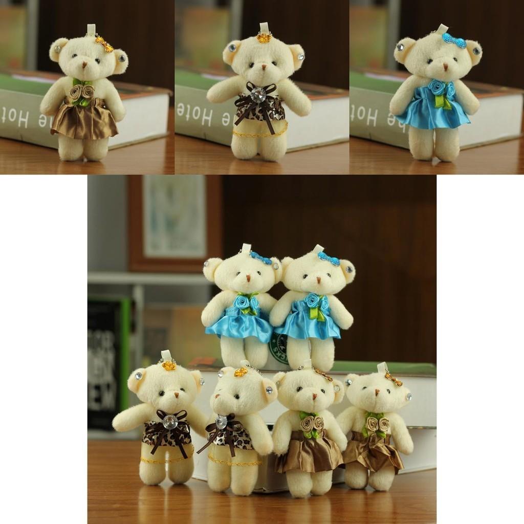 Adorable Wedding Dress Teddy Bear Plush Toy Soft Short Plush Stuffed Animal