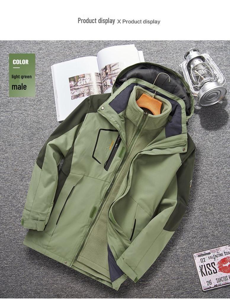 Unisex 3-in-1 Detachable Storm Jacket, Ideal for Cold Weather, Work, and Tibet Travel, Sizes L-8XL