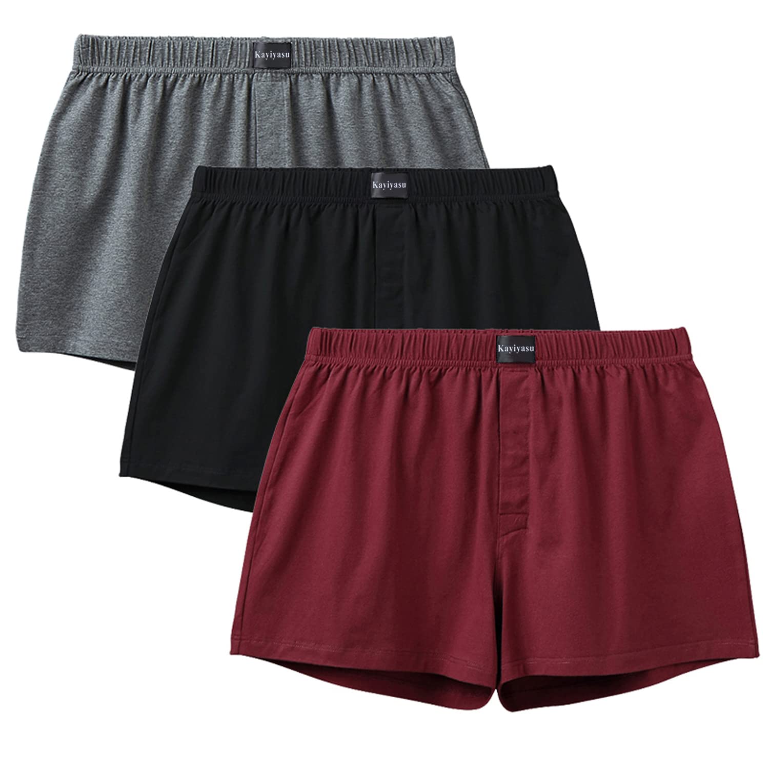 

Kayiyasu Men s Knit Trunks, Antibacterial and Deodorizing, Front-Opening, Button-Down, Individually Wrapped, 95% Cotton, Plus Sizes M-5L, 50-125kg Cap