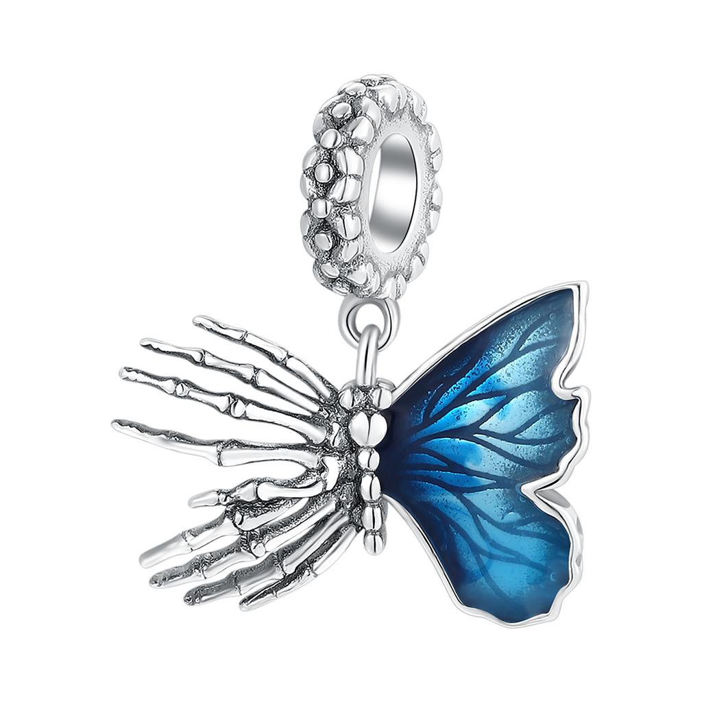 Original Early Spring Butterfly Charms Pendant Copper Fit Bracelet Trinket Necklace For Women Jewelry Making Party Gift