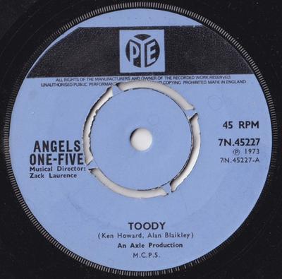 7inch Record ANGELS ONE-FIVE - Toody 7N45227 Pye Records 1973 UK Rock Used