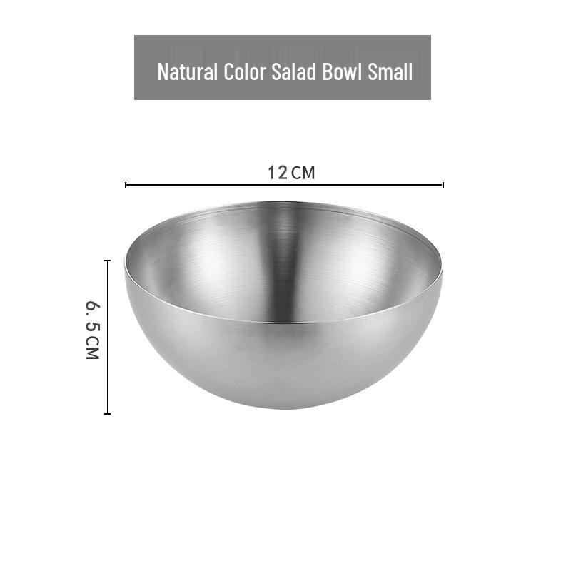 Korean Style Large Stainless Steel Bowl for Salads, Soups, Noodles, BBQ, and Bibimbap Cooking