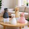 3pcs Water Ripple Plastic Vase Home Living Room Office Flower Arrangement Decoration Crafts Wedding Table Center Vase Ornament