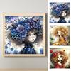 Little Girl Partial DIY Irregular Drill Diamond Painting Gem Art for Adults/Beginners Gift Idea Home Wall Decor 11.81x11.81inch