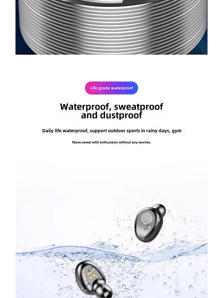 Auriculares Inalámbricos Bluetooth F9 con Reducción de Ruido: Diseño dual in-ear para deportes, música, juegos y rendimiento de baja latencia