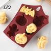 Easy Release Jelly Molds Halloween Silicone Baking Mold, Pumpkin Ghost Bat Skull Cake Pan, Non Theme Party Supplies Stick Chocolate Fondant Maker for