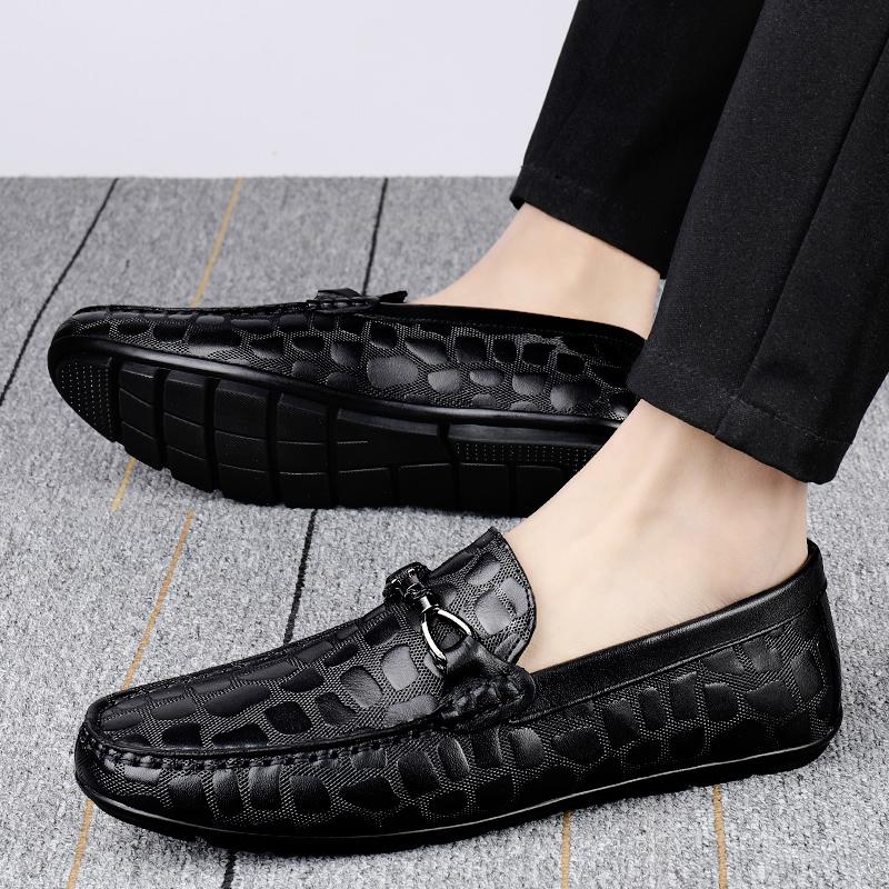 Móda Kvalita Pravá Kůže Pánské Business Casual Boty Značka Lehké Měkká Podrážka Pánské Mokasíny Boty Móda Korejský Styl Luxusní Boty