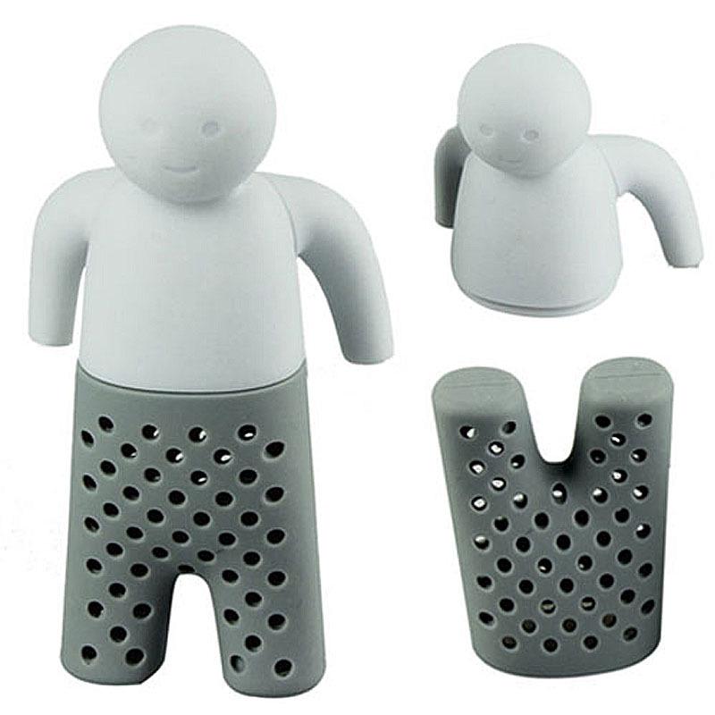 Creative Tea Strainer Food Grade Silica Gel Tea Filter Mr.Tea Villain Shaped Silicone Tea Maker Tea Bag Tea Set Brew Tea Te Mate