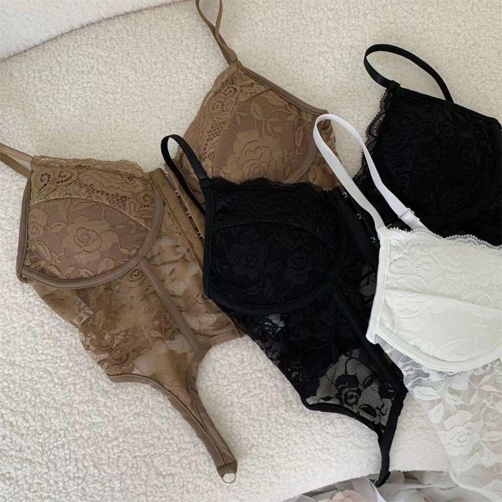 Slim Fit Floral Lace Camisole Push Up Breathable Mesh Vest Fashion Sexy Lace Corset Top Ladies