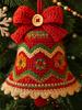 Santa Claus Bell Ornament DIY Crochet Knitting Material Kit Handmade Holiday Crochet Accessories Easy Knitting Kit for Beginners