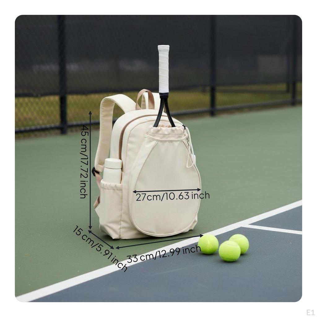 Tennis Backpack Large Capacity Badminton Multifunctional Pickleball Bag for Outdoor Sports,
