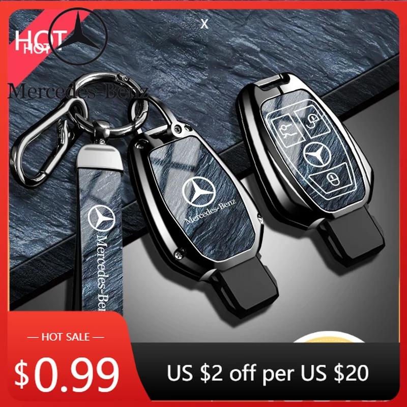 Car Sticker For Benz Zinc Alloy Car Key Protector Key Case Cover Shell For Mercedes Benz B C E Class GLS GLA GLK GLC CLA AMG W20