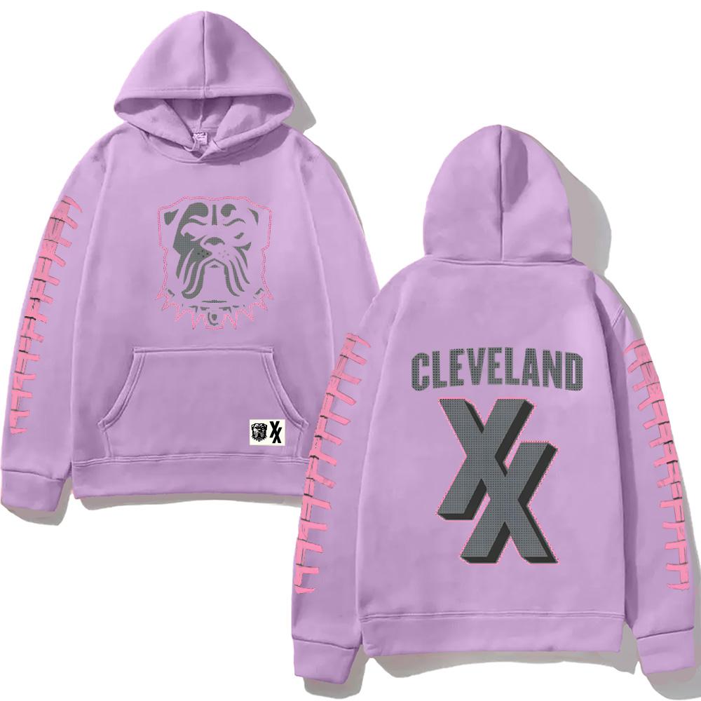 Mgk X Cleveland Browns Long Sleeve Hoodie for Autumn/Winter New Grunge Sweatshirts Punk Long Sleeve Clothing Hooded Pullovers