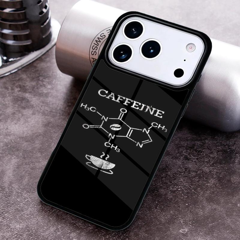 Science Chemistry Caffeine Phone Case For iPhone 17,16e,15,14,13,12,11,Mini,Pro,MAX Soft Silicone Cover