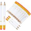 Outus 50 Pieces White Wedding Pencils Bulk Half Golf Pencil with Eraser 4 Inch 2 HB Mini Hexagon Pre Sharpened Half Pencils for Wedding Bridal Shower