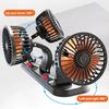 Car Fan 360° Adjustable 3 Head Air Fan Automotive Electric Fan USB/12V/24V Fan 2 Speeds Car Silent Fan For Home Desk Office&Car