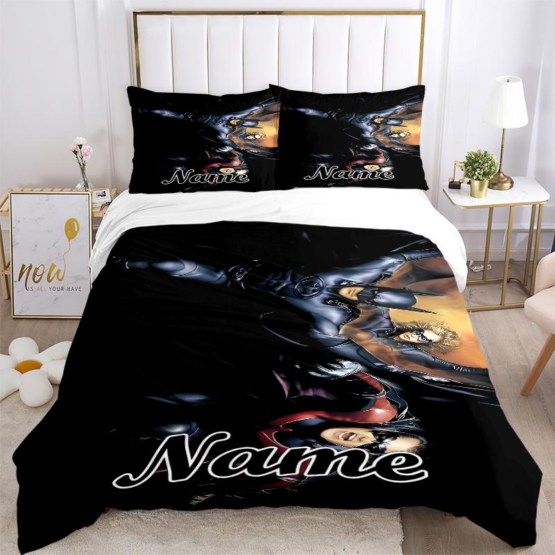 Custom Textile Superhero Compilation Bedding 3 Piece Set HD Print Duvet Cover Pillowcases for Teens Adult Bedroom Decoration