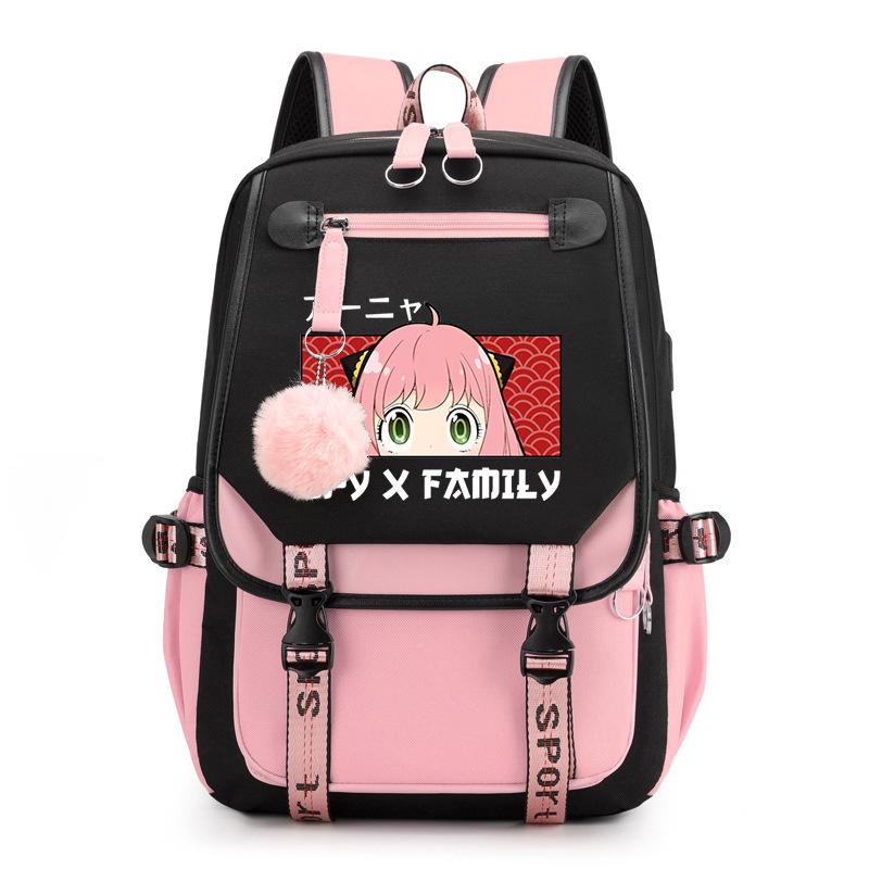 Spy Play House Backpack Casual Versatile Large Capacity Junior High School Student School Bag