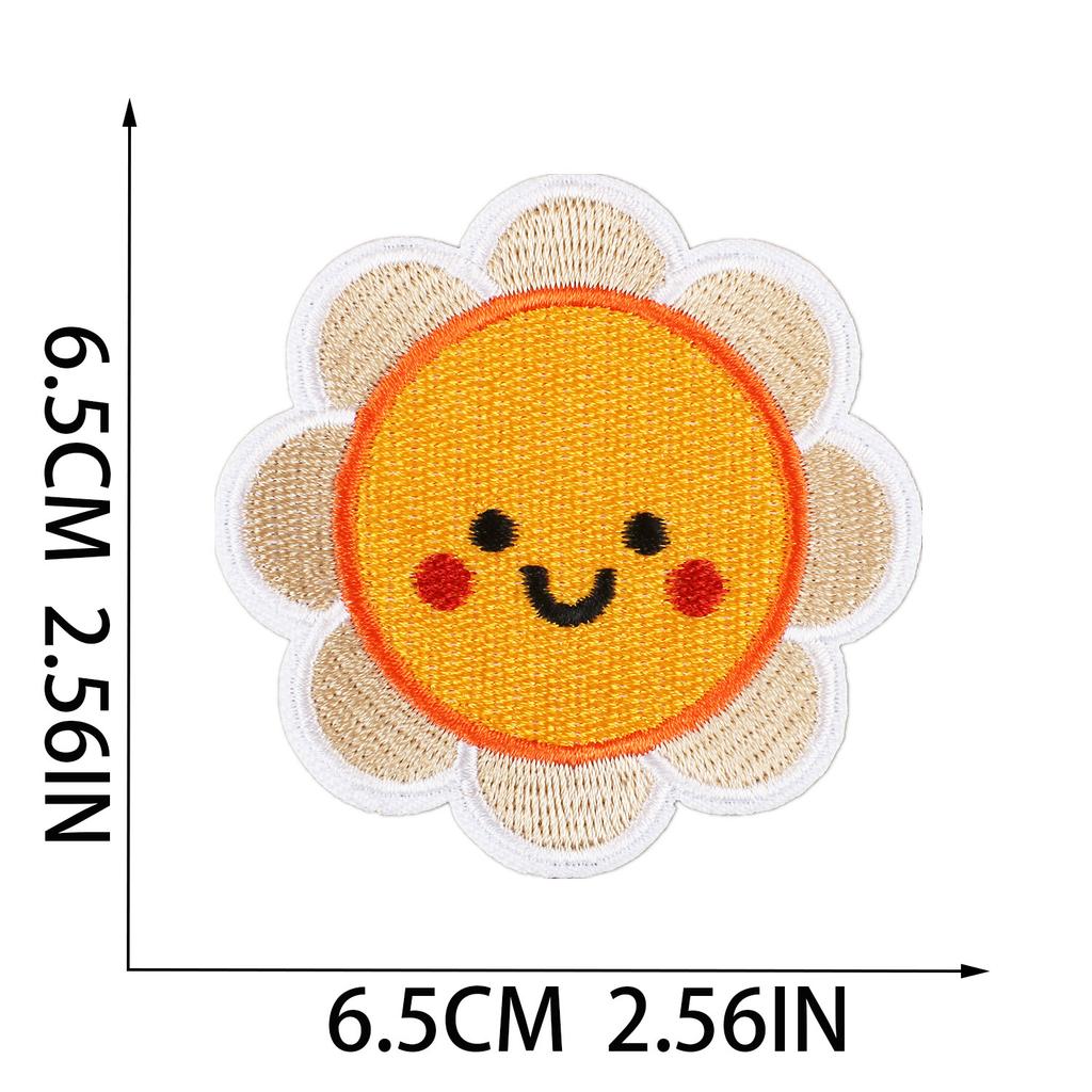 New Art Butterfly Embroidery Cloth Sticker Computer Embroidery Label Cartoon Zhang Zai Sun Embroidery Sticker Bus
