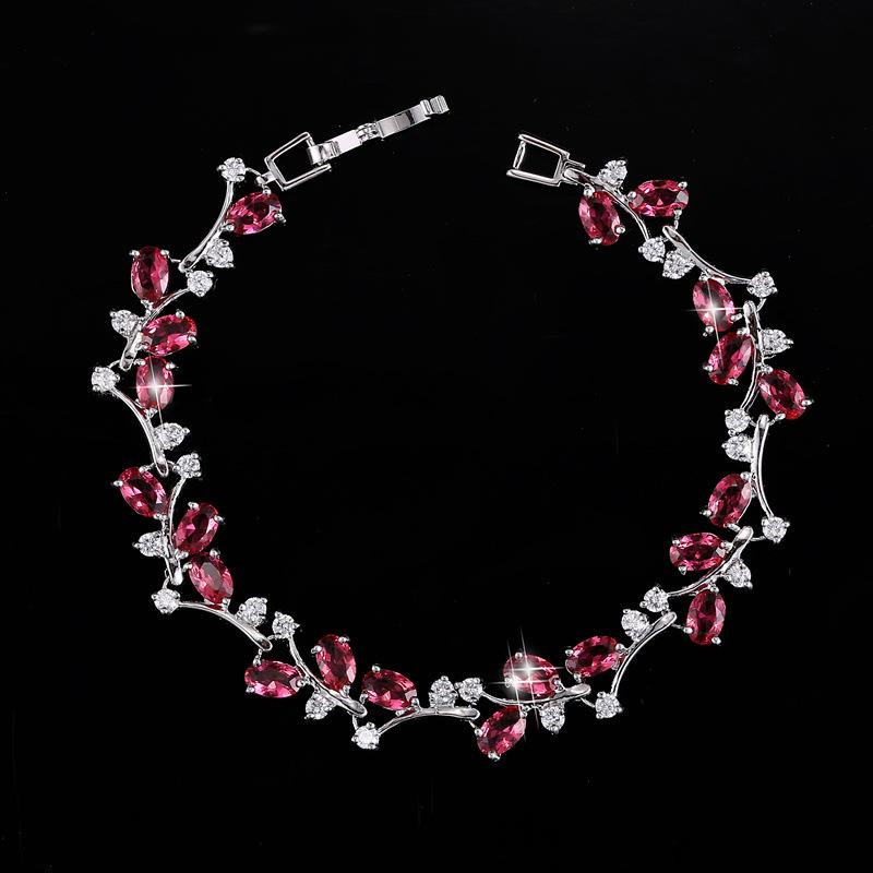 Hand Jewelry Ebat Plated 18K White Gold Zircon Bracelet For Girls