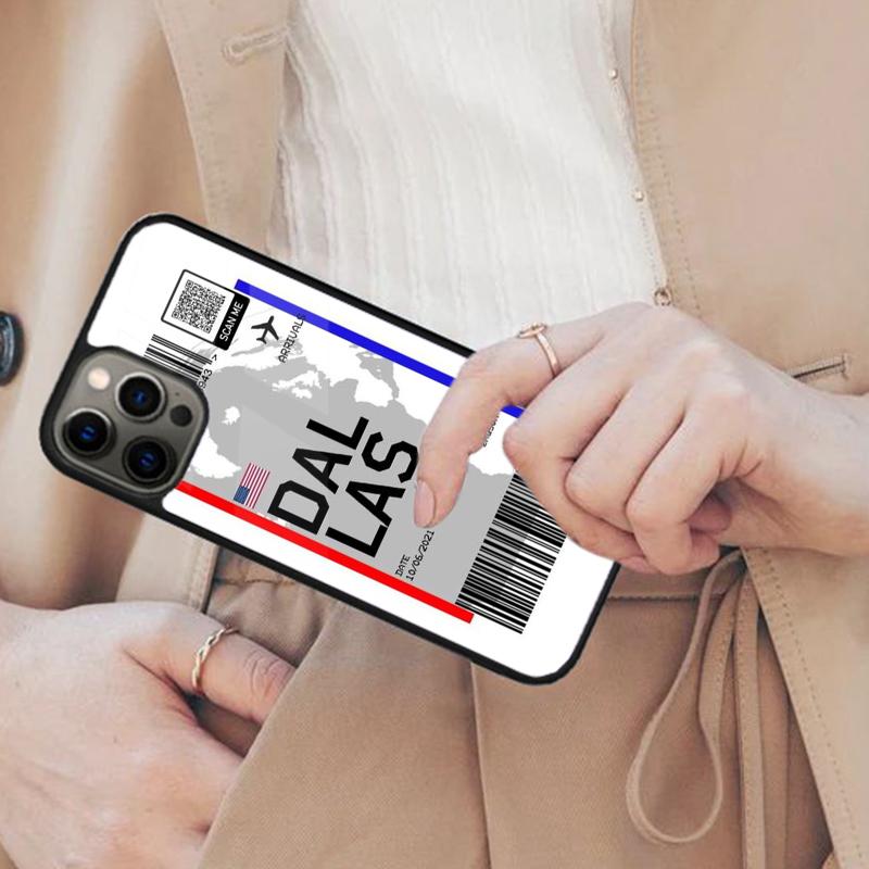 

Boarding Pass Flight Ticket Magnetic Phone Case For APPLE iPhone 17 Air 16 14 13 12 Pro Max 15 Plus Wireless MagSafe Cover iPhone 13mini