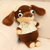 40CM Adorable Big Eyes Dachshund Plush Toy Soft Stuffed Animal Dog Doll Funny Dachshund Wear Clothes Doll Pet Puppy Gifts