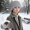 Thick Faux Furs Headbands Hat Windproof Hairband for Winter Warmth Comfortable Open Top Elastic Headwrap for Outdoor 2PCS