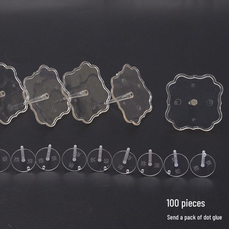 100 Clear Plastic Figurine Stabilizer Inserts for Cake Decorations