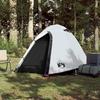 VidaXL Camping Tent 2 Person, Shade Tent with Bag, Portable Awning with Sidewalls for Hiking, White 94330