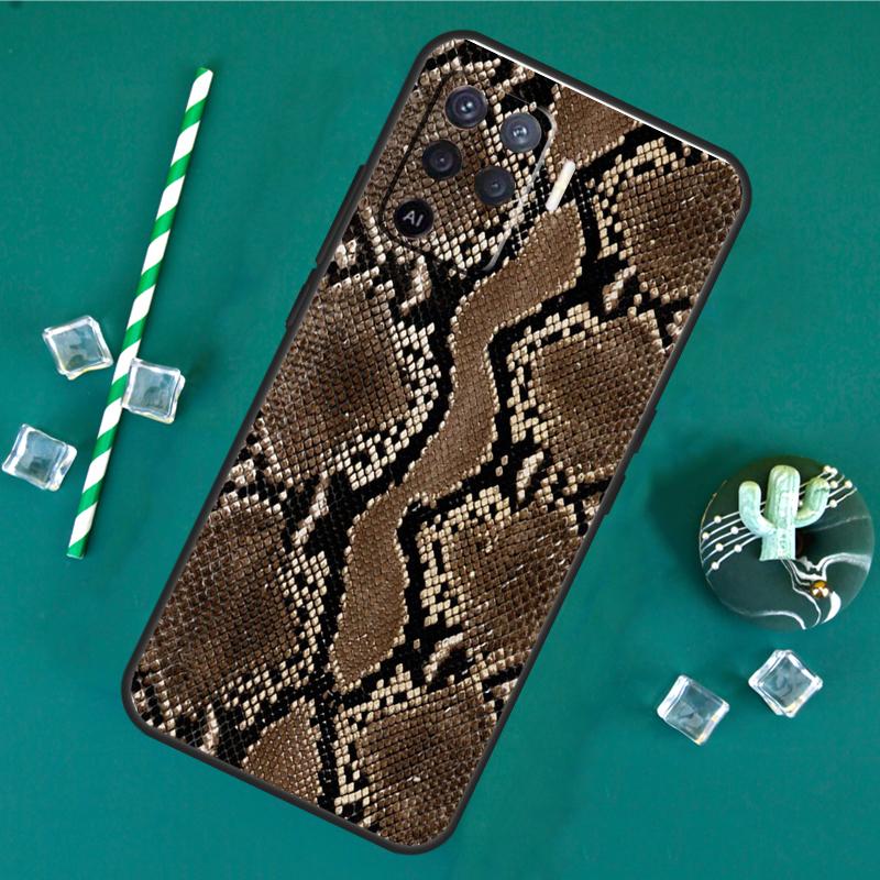 

Snake Skin Case For Oppo A40 A60 A80 A16 A76 A96 A18 A38 A58 A78 A98 A91 A15 A17 A74 A94 A54 A57S Cover OPPO A18 4G