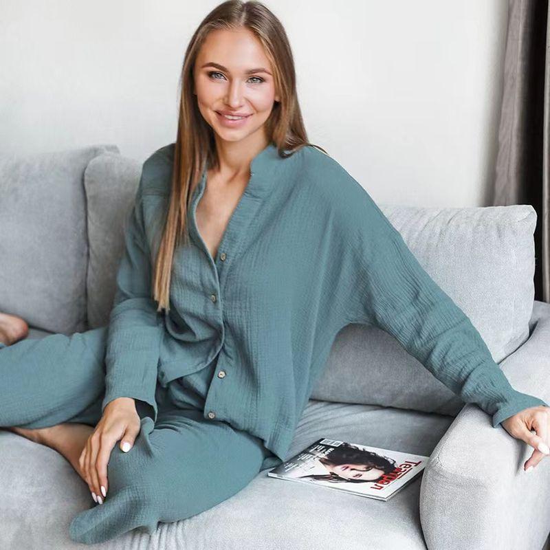 Fashion New Arrival Loose Long Sleeve Top Pants Fashion Suit Homewear Top and Trousers Suit