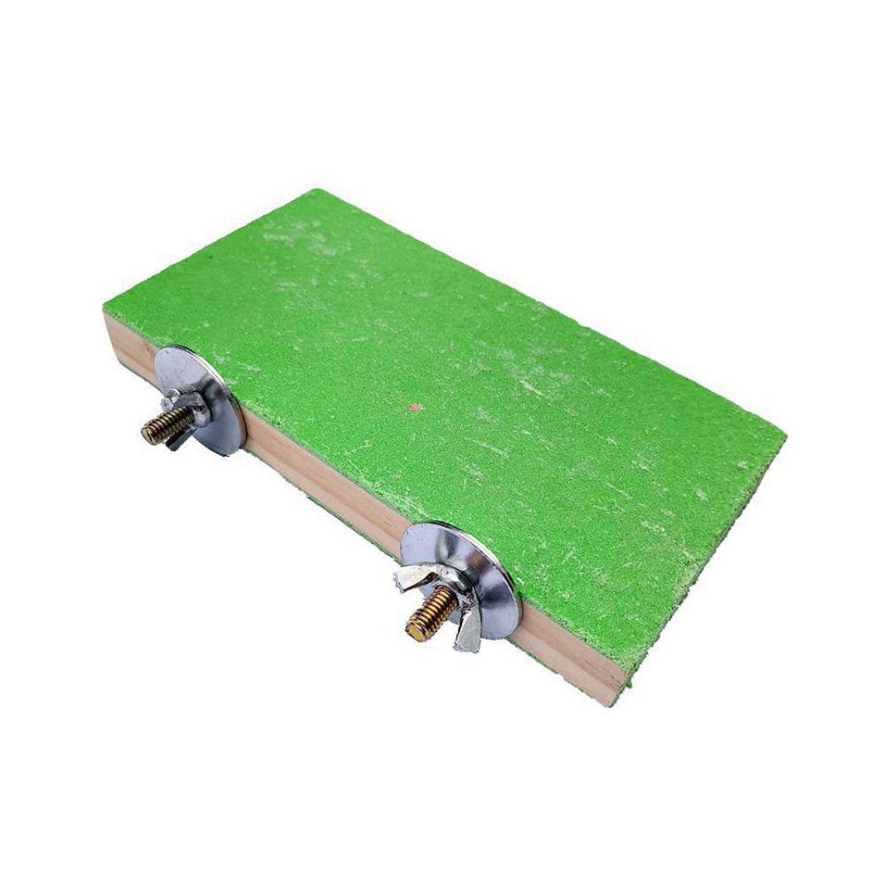 Budgie Parakeet Wooden Parrot Perch Bird Platform Bird Paw Grinding Board Parrot Station Board