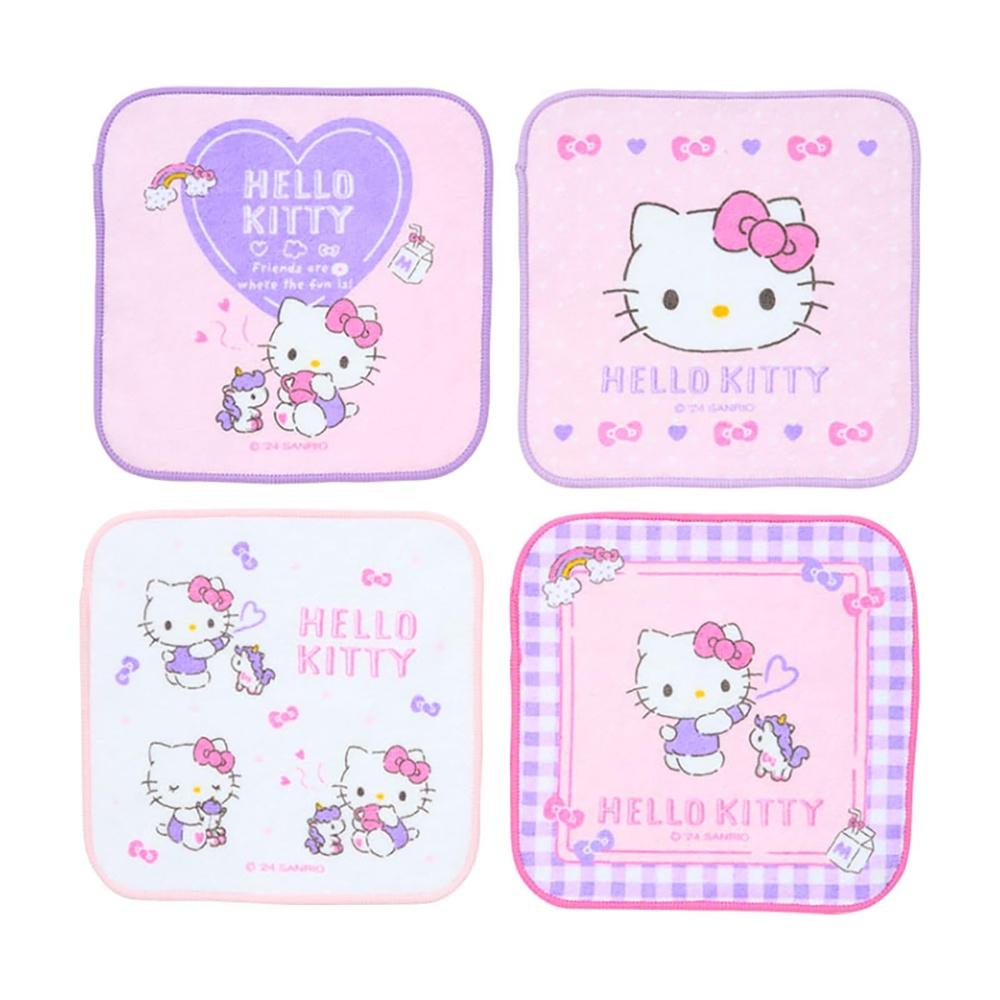 

Sanrio Petit Towel Set of 4 Hello Kitty for Children Antibacterial Treatment with Name Space 249939