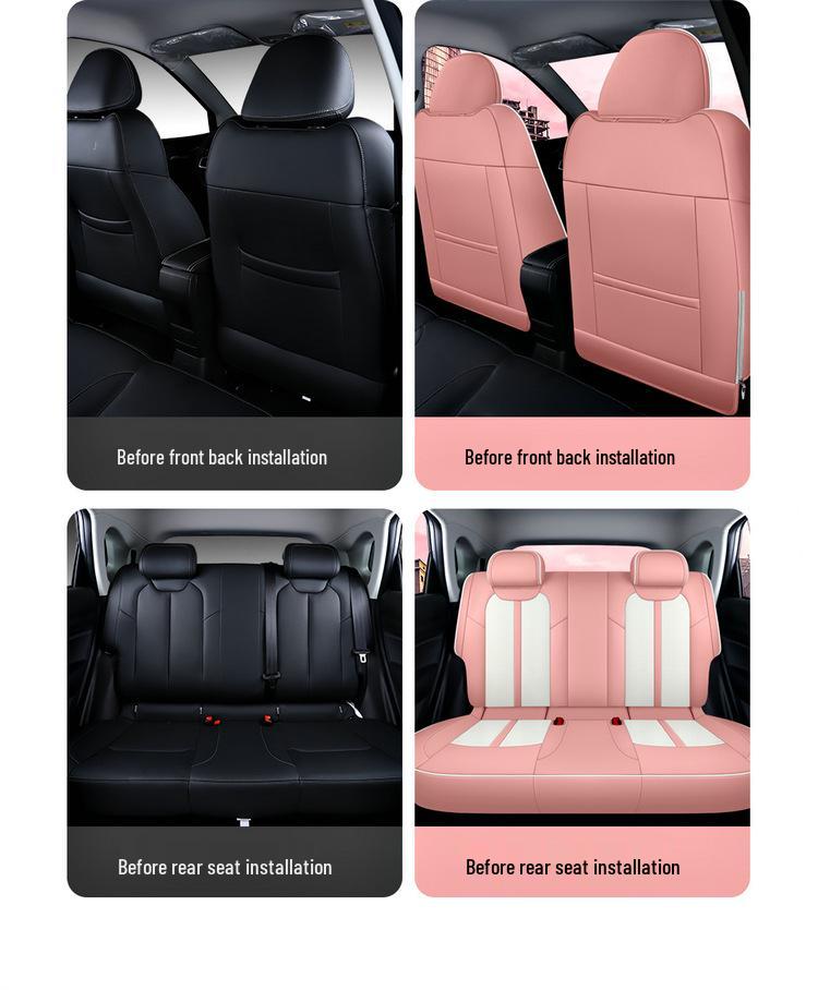 Universal Neta V Perforated Leather Car Seat Cushion, All-Season, Fully Enclosed, Custom Fit