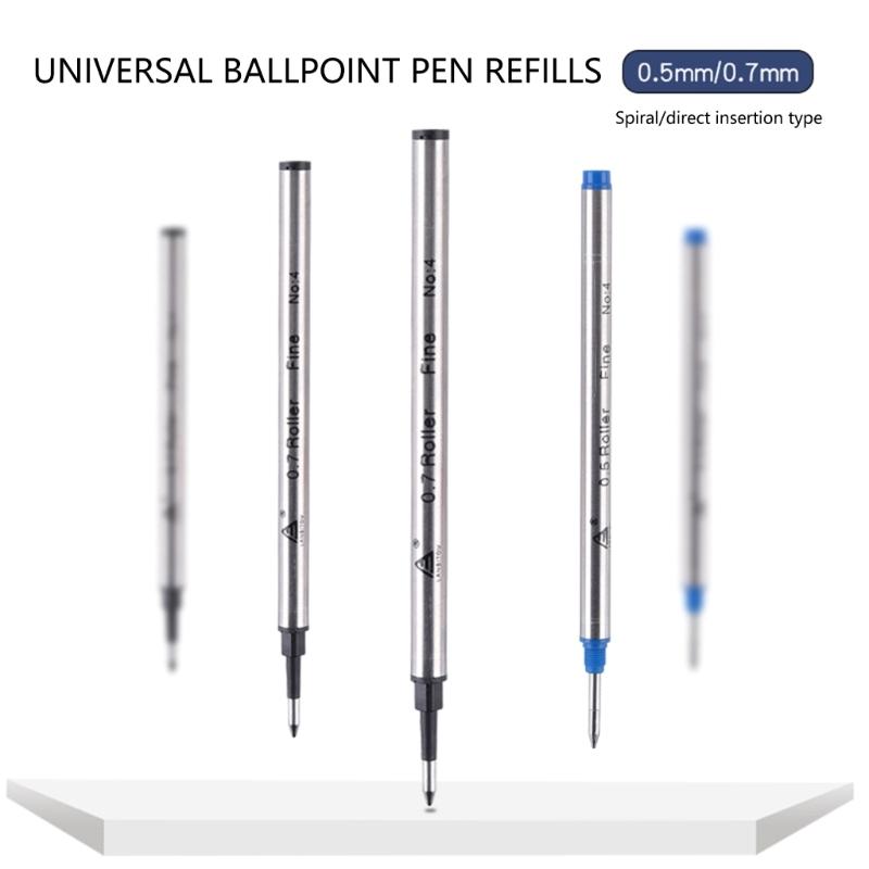 10Pcs Replacement Ballpoint Pen Refills Metal Ballpoint Refill Universal Pen Refills 0.5mm OR 0.7mm For Daily Writing