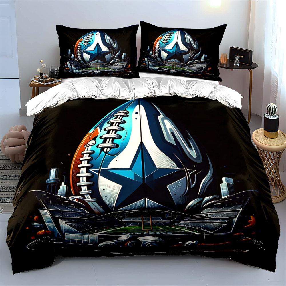 Football, star, stadium design. Bedding sets Duvet cover sets Duvet covers Pillowcases(1 * Duvet Cover 2 * Pillowcases without duvet insert)