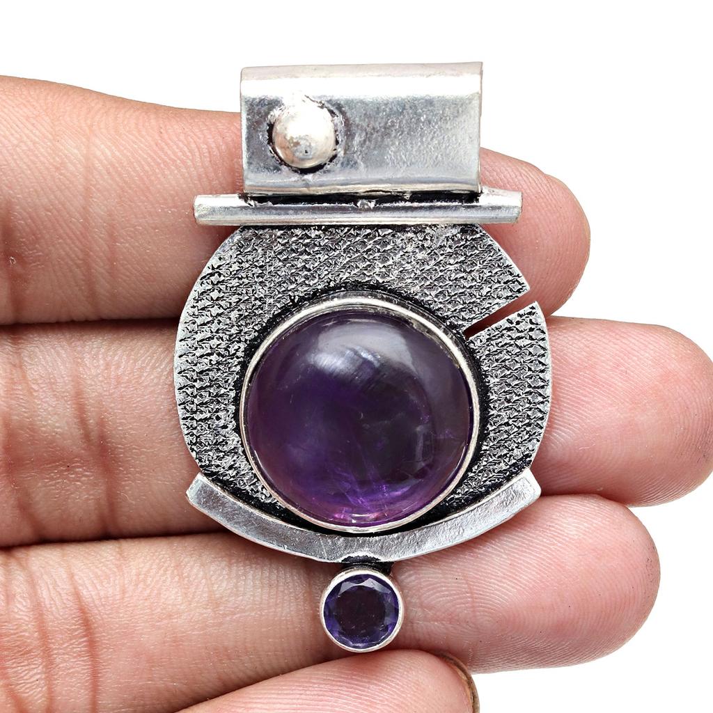 Set Amethyst Pendant Earrings   Earring Necklace Gifted