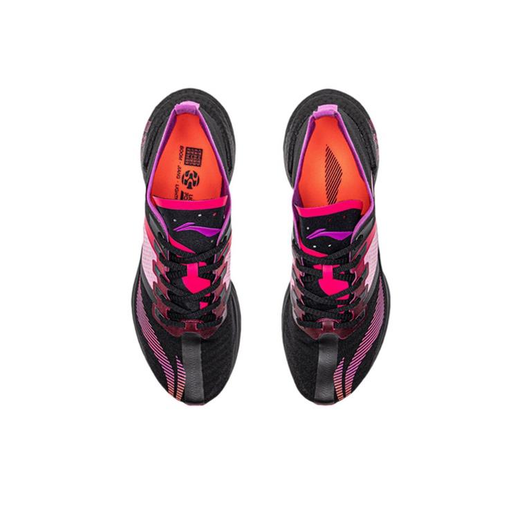 Li-Ning Essential Lightweight Support Low-Top Running Shoes Women sneaker Black Purple ARHQ258-2
