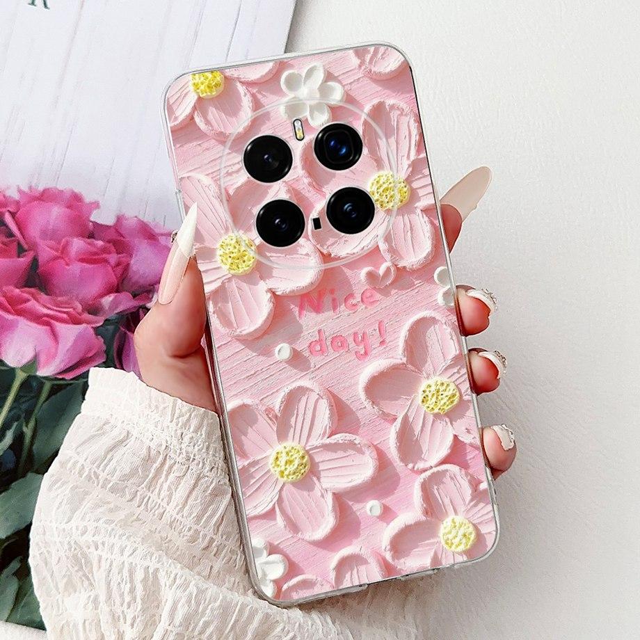 For Honor Magic 7 Pro Phone Case Magic7 Magic 6 Lite 5 Lite Back Cover Girly Fashion Flower Butterfly Paintong Soft TPU Bumper